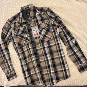 Wrangler ATG All Terrain Gear Performance Utility Checkered Button Down